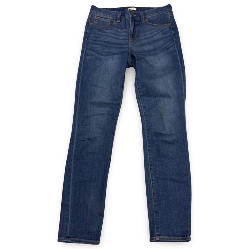 J Crew Jeans Women Size 26 Blue Skinny Stretch Denim Mid Rise